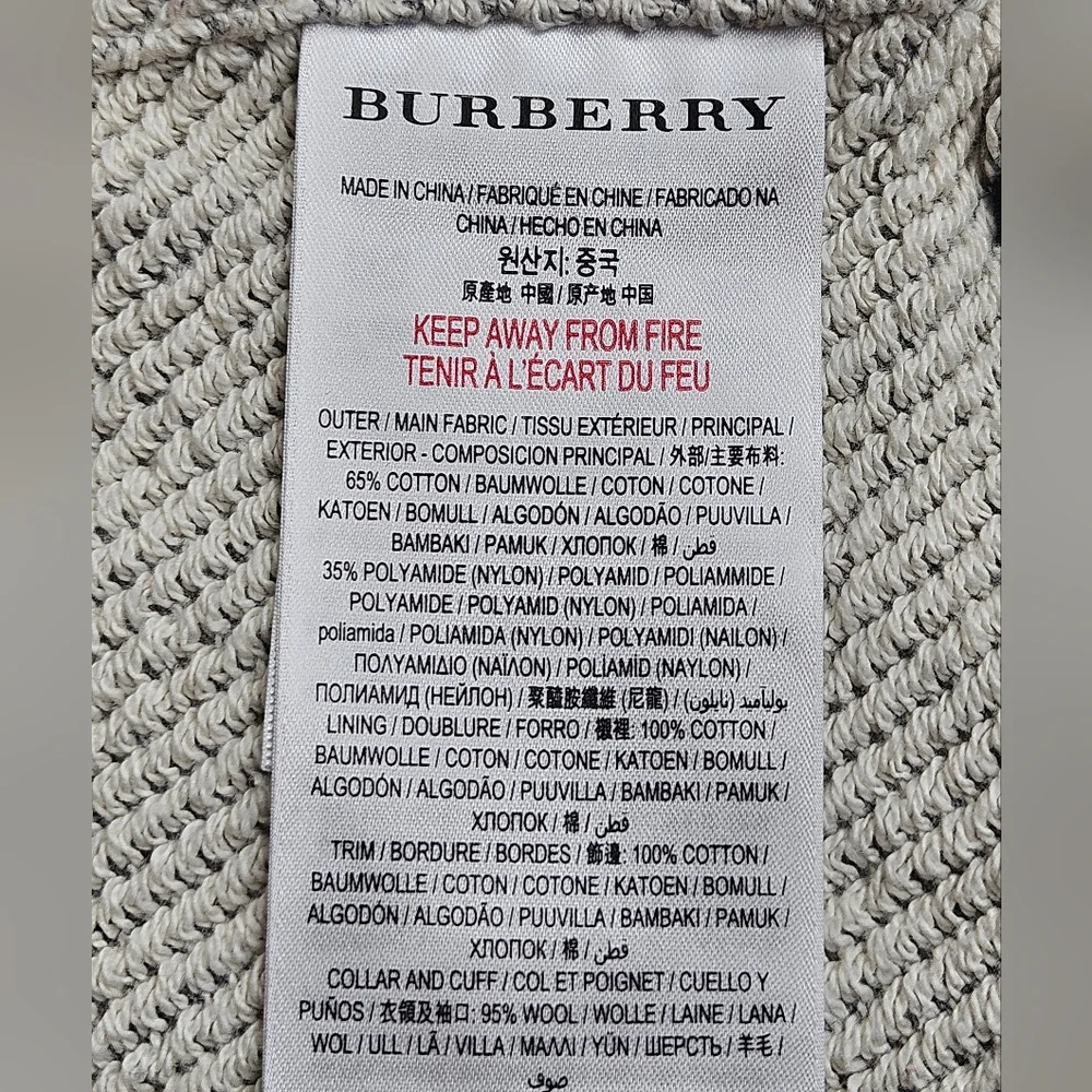 Burberry Children Quilted Bomber Jacket Oliver Green Full Zipper - Picture 6 of 16